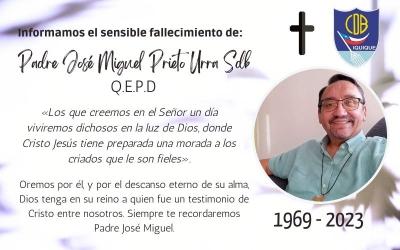 Informamos el sensible fallecimiento del Padre José Miguel Prieto Urra Sdb.